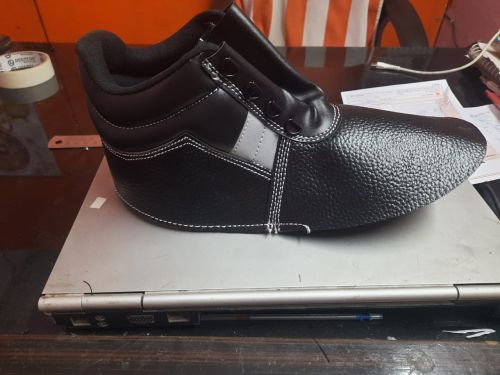 High Ankle Rexine Shoes Upper, Color : Black