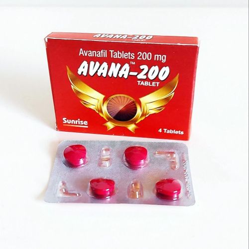 Avana 200 Avanafil Tablets, Pack Size : 1x4, Packaging Type : Strips