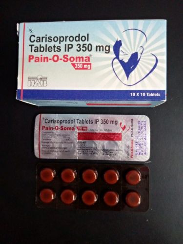 Pain-O-Soma 350 Mg Tablets, Packaging Type : Strips