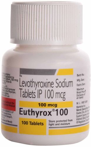 Euthyrox Levothyroxine Sodium Tablet, Packaging Type : Box