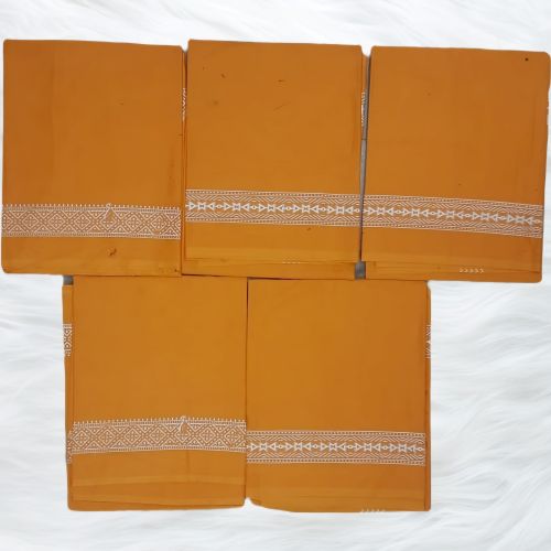 Plain Yellow Patti Cotton Gamcha for Multi-purpose Towel Or Scarf