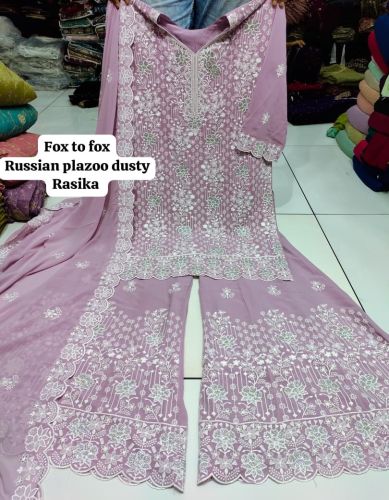 New Russian Full Heavy Jharkans Palazzo Suit