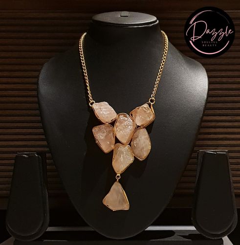 Gold Polished Brass Druzy Pendant 30-45mm for Artificial Jwellery