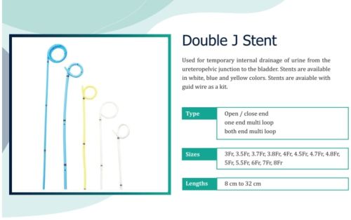 PVC Double J Stent, Color : Blue, White, Yellow