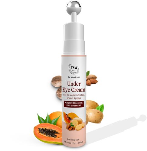 Tnw The Natural Wash Sun Under Eye Cream with Metallic Roll On Reduces Dark Circles & Puffiness