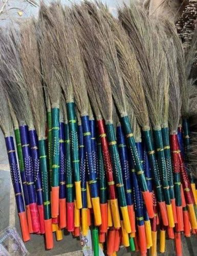 Plain Coconut Soft Broom, Color : Brown, Handle Material : HDPE
