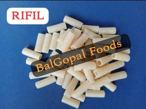 Smooth Rifle Shape Fryums Snacks, Color : Brownish, Taste : Salty