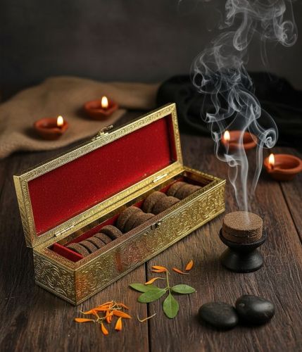 Cow Urine Panchgavya Natural Air Purify Cake, Color : Brown