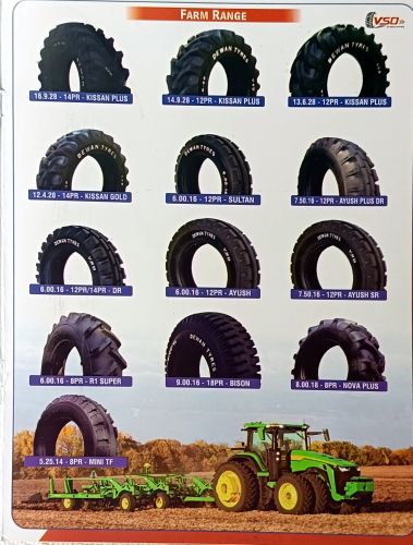 Tractor Tyres, Color : Black