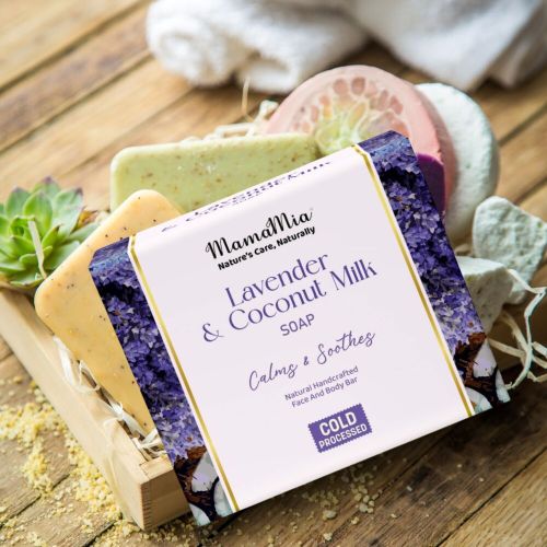 Lavender & Coconut Milk Soap, Color : Purple, Form : Bar