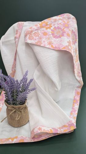 Cotton Printed New Born Baby Wrap, Color : Pink