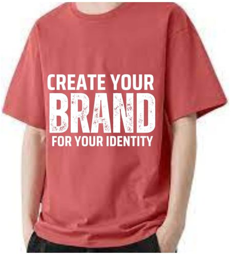 Orange Pure Cotton Oversized T Shirt, Pattern : Printed Casual Wear