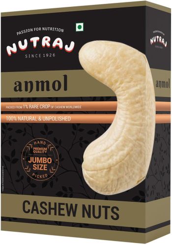 500gm Nutraj W180 Anmol Cashew Nuts, Color : Creamy