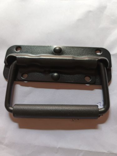 Metal Black Powder Coated Polished Spring Chest Handle 110MM