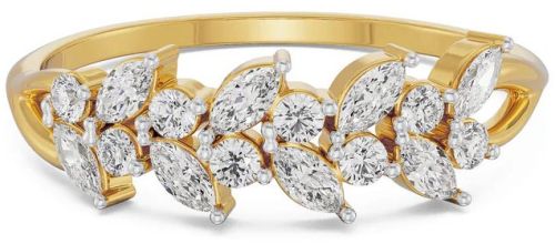 Leafy Diamond Band, Brand Name : EMORI, Packaging Type : Box