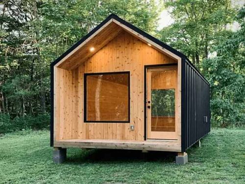 Wood & Steel Prefabricated Cabin House for Outdoor Office