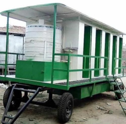 Steel 10 Seater Mobile Toilet Van, Color : White for Outdoor Events