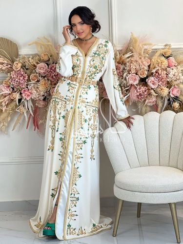 Georgette Zari Work Kaftan Dress