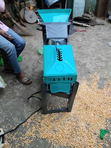 Electric Semi Automatic Maize Threshers, Color : Blue for Agricultural