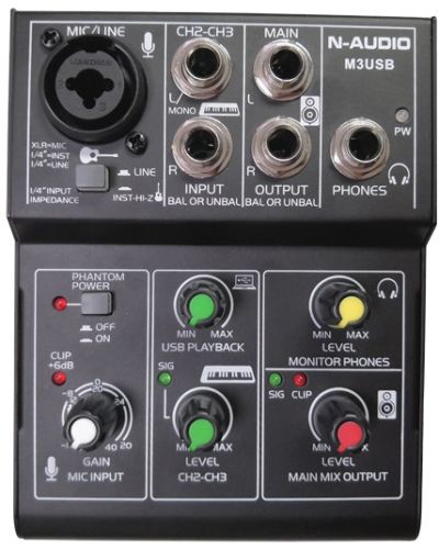 USB Interface Mixer 3 Channel Mixer M3USB