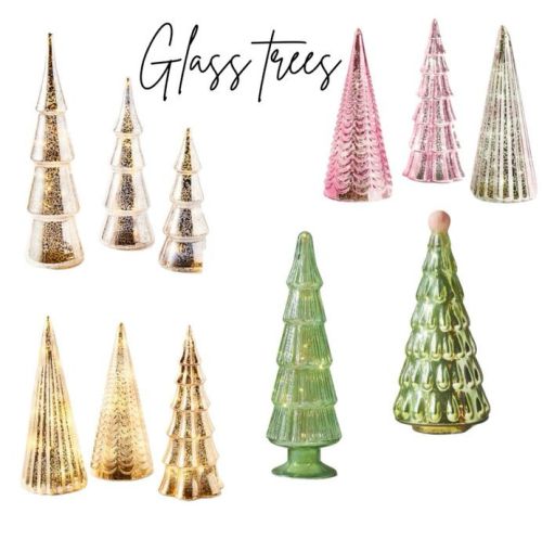 Mercury Colour Glass Christmas Tree for Decoration, Gifting