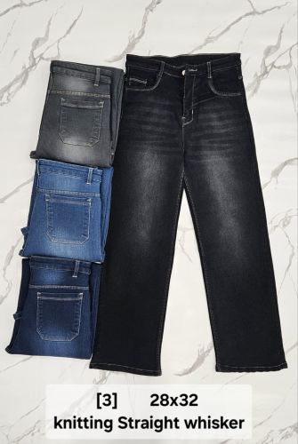 Ladies Knitting Jeans Straight Fit Whisker Design