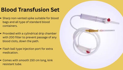 PVC Blood Transfusion Set, Color : Trasparent