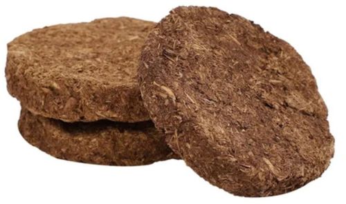 Round Cow Dung Cake, Color : Brown