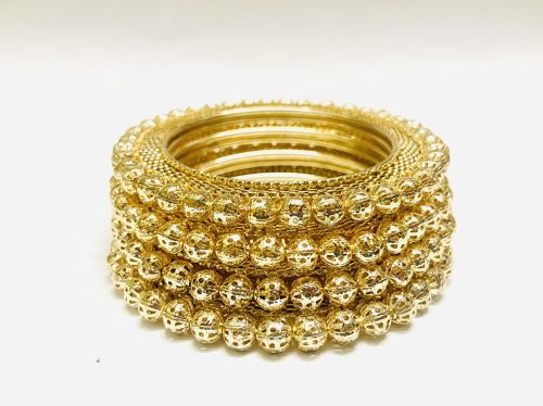 Metal Bangles, Color : Golden for Fashion Accessory