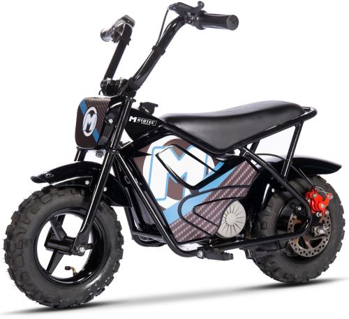 Steel Frame Mototec Electric Mini Bike, Color : Black