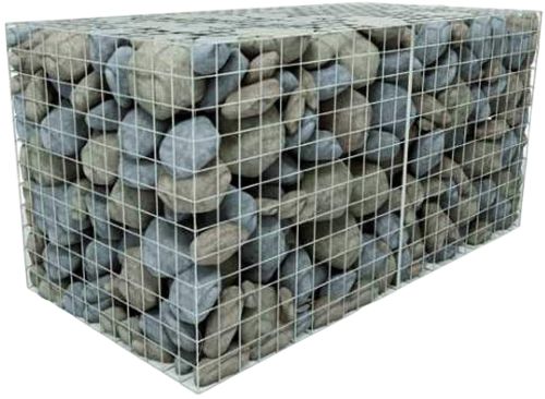 Galvanized Steel 2.5mm Welded Wire Mesh Gabion Box, Color : Silver