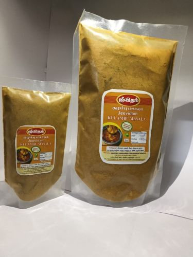 Light Brown Jeevidam Kulambu Masala, Packaging Type : Plastic Packet