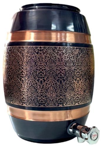 5L Printed Copper Water Dispenser, Brand Name : Metals Bazar