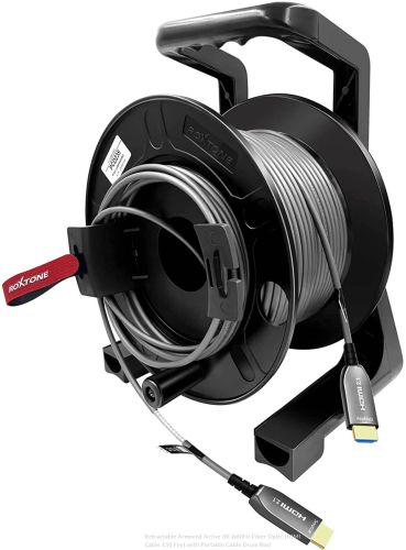 Armored 4K Active Optical HDMI Cable on Roxtone drum-AM to AM-100m
