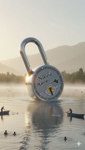 Navy Rafel 68mm Push Lock Double Locking