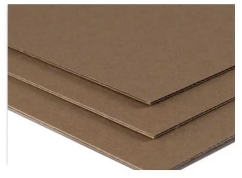 Corrugated Paper Plain Both Side Kraft Board, Color : Brown