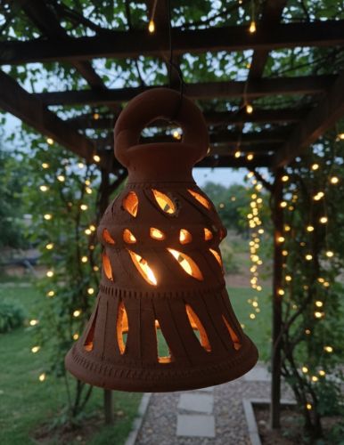 Polished Terracotta Light Candle, Color : Brown, Technics : Handmade