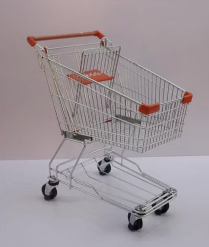 Steel Shopping Trolley, Color : Silver