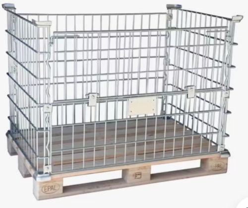 Powder Coated Aluminum Wire Mesh Trolley, Color : Sliver Modern