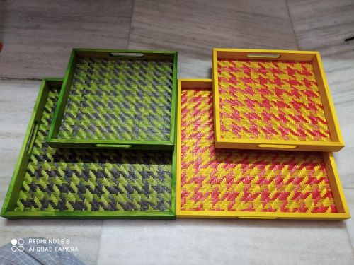 Polished Wood Serving Tray, Color : Brown