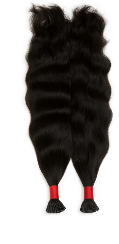 I Tip Hair Extensions, Color : Black Curly, Gender : Female