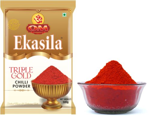 Om Ekasila Triple Gold Chilli Powder 500 Gram