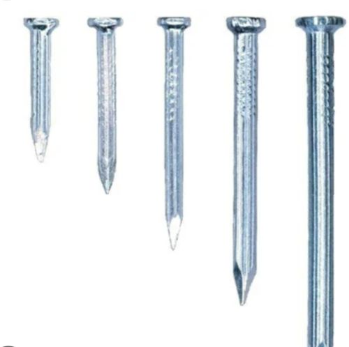 Polished Mild Steel Nails, Color : Shiny-silver