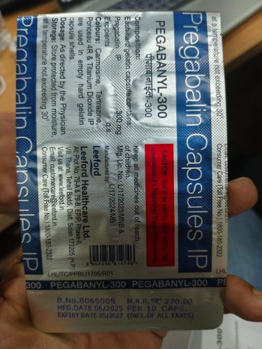 Gelatin Pregabalin 500 Mg Capsules