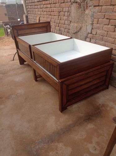 Polished Wood Beds, Color : Brown Modern