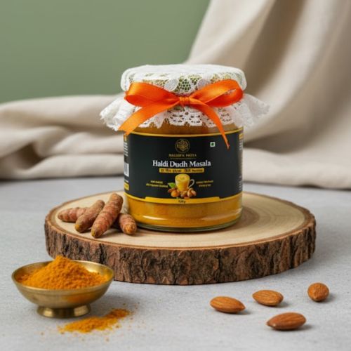 Haldiva Haldi Dudh Masala, Color : Yellow, Weight : 100 Grams