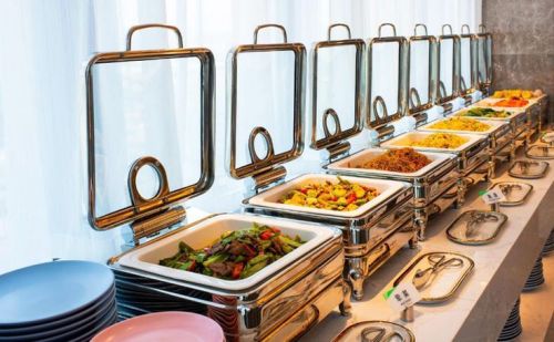 Plain Stainless Steel Chafing Dishes, Color : Silver for Serving Food