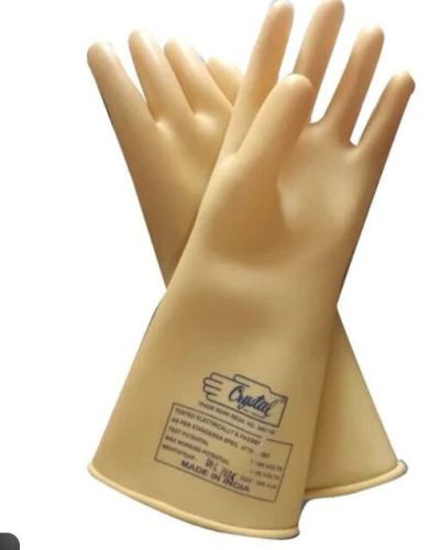 Rubber Latex Smooth Finishing Shinny Electrical Safety Gloves