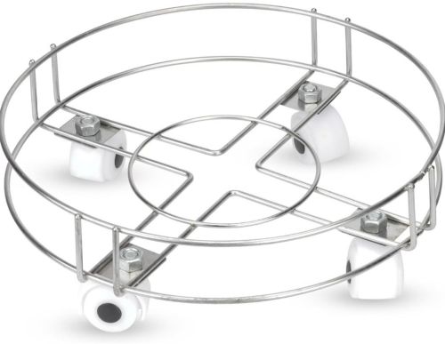 Stainless Steel Cylinder Trolley, Color : Silver