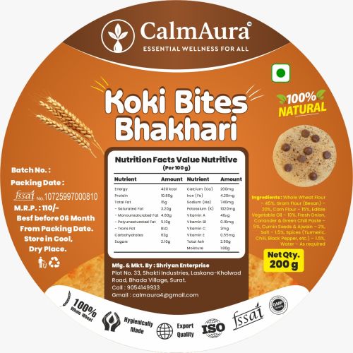 Koki Bites Bhakhari β Crispy Protein-Rich Whole Wheat Snack
